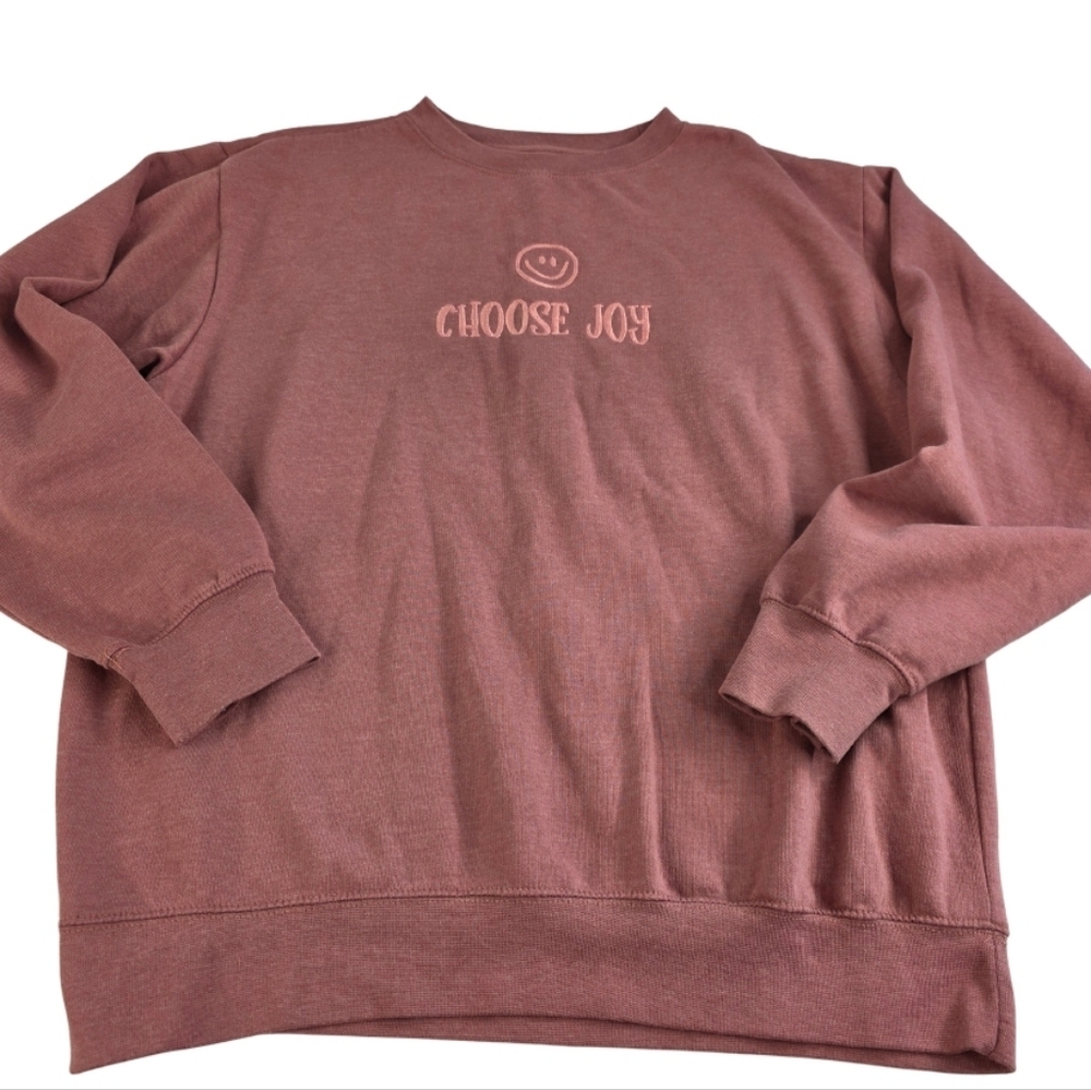 Love In Faith XL Choose Joy Sweatshirt Pink Soft 3264-CM